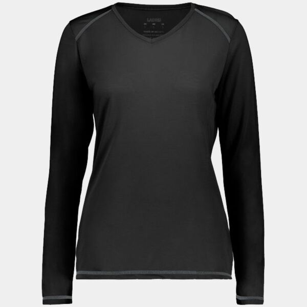 Ladies Super Soft-Spun Poly Long Sleeve Tee Thumbnail