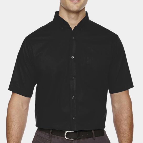Men's Tall Optimum Short Sleeve Twill Dress Shirt Thumbnail
