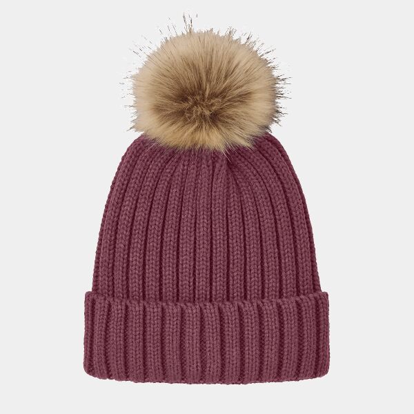 Faux Fur Pom Beanie Thumbnail
