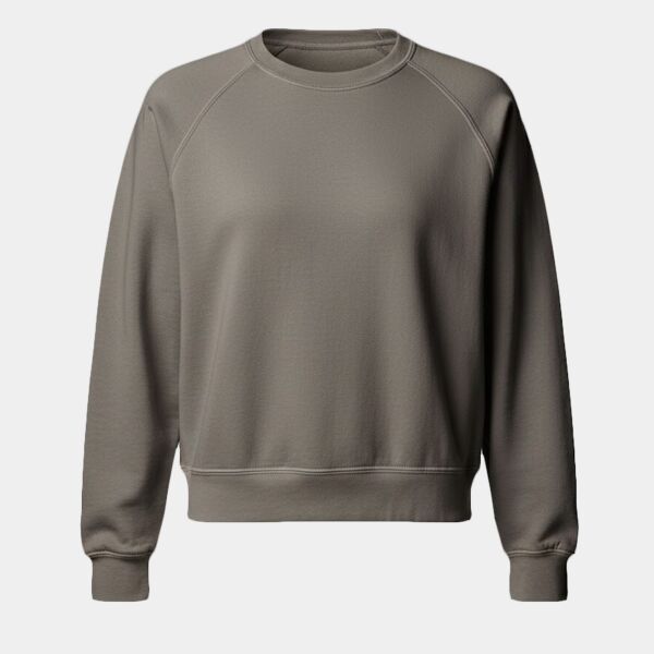Women's Garment-Dyed Mid-Length Crewneck Sweatshirt Thumbnail