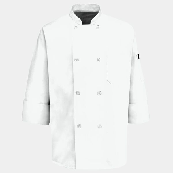 Button Chef Coat with Thermometer Pocket Thumbnail