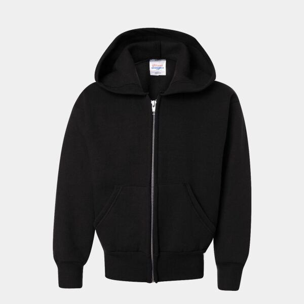 Youth EcoSmart® Full-Zip Hooded Sweatshirt Thumbnail