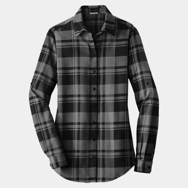 Women's Plaid Flannel Tunic Thumbnail